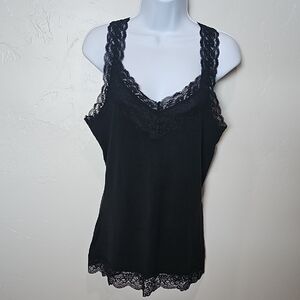 Mossimo Supply Co. Black Lace Trim Chemise